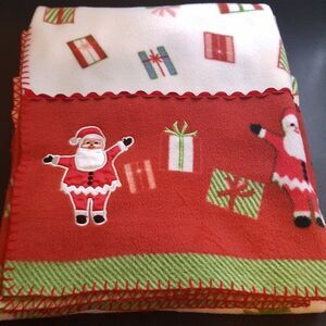 Vintage Collectible MARTHA STEWART Holiday Fleece Child Blanket and Table Runner